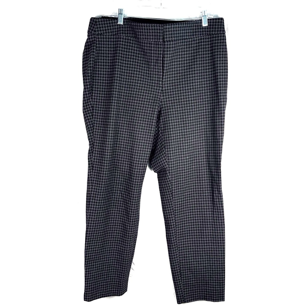 Talbots Chatham Ankle Pants Women’s 16W Black/grey Houndstooth Stretch Business